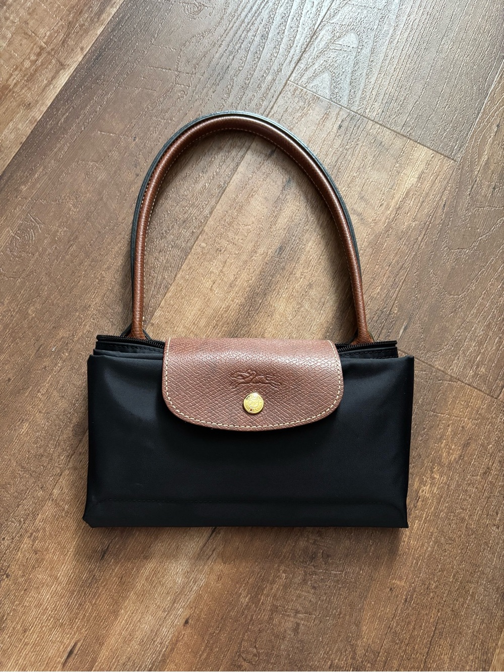 Longchamp Le Pliage Nylon Tote Black Medium